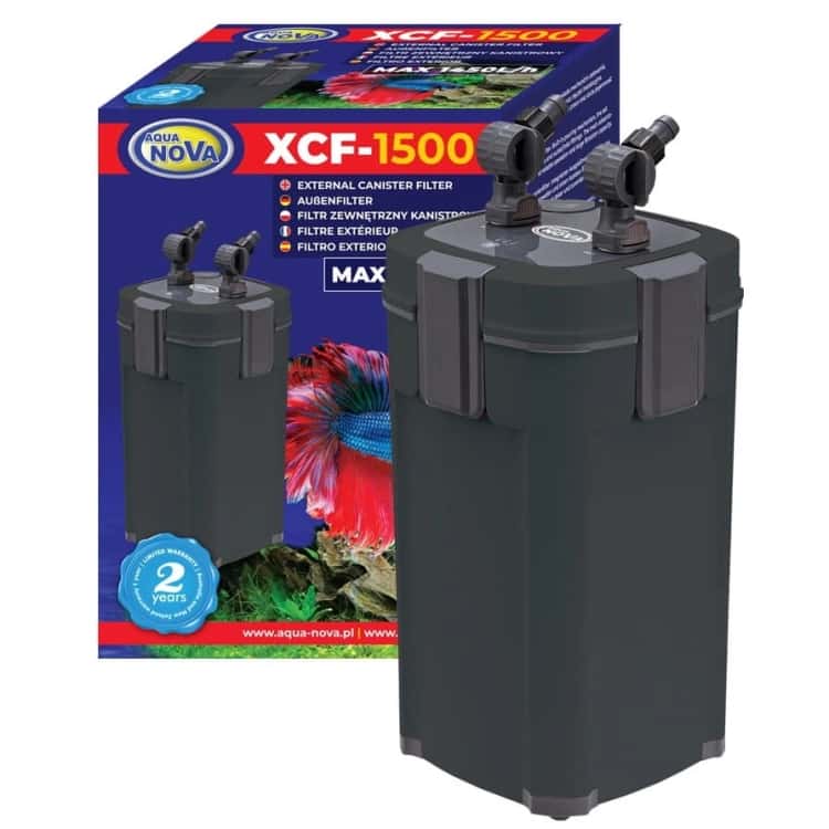 Aqua Nova XCF-1500 Filtr zewnętrzny kubełkowy do akwarium 300l + gratisy