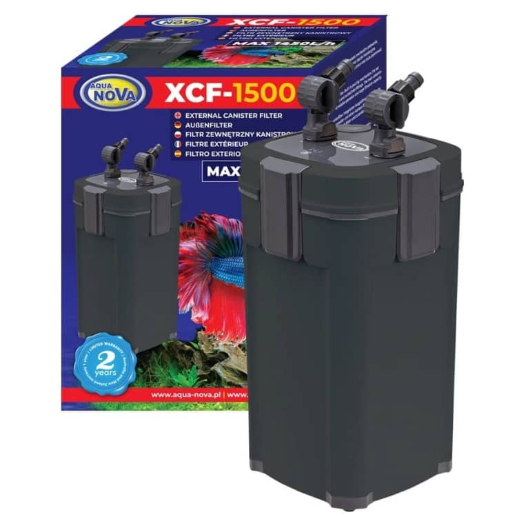 Aqua Nova XCF-1500 Filtr zewnętrzny kubełkowy do akwarium 300l + gratisy