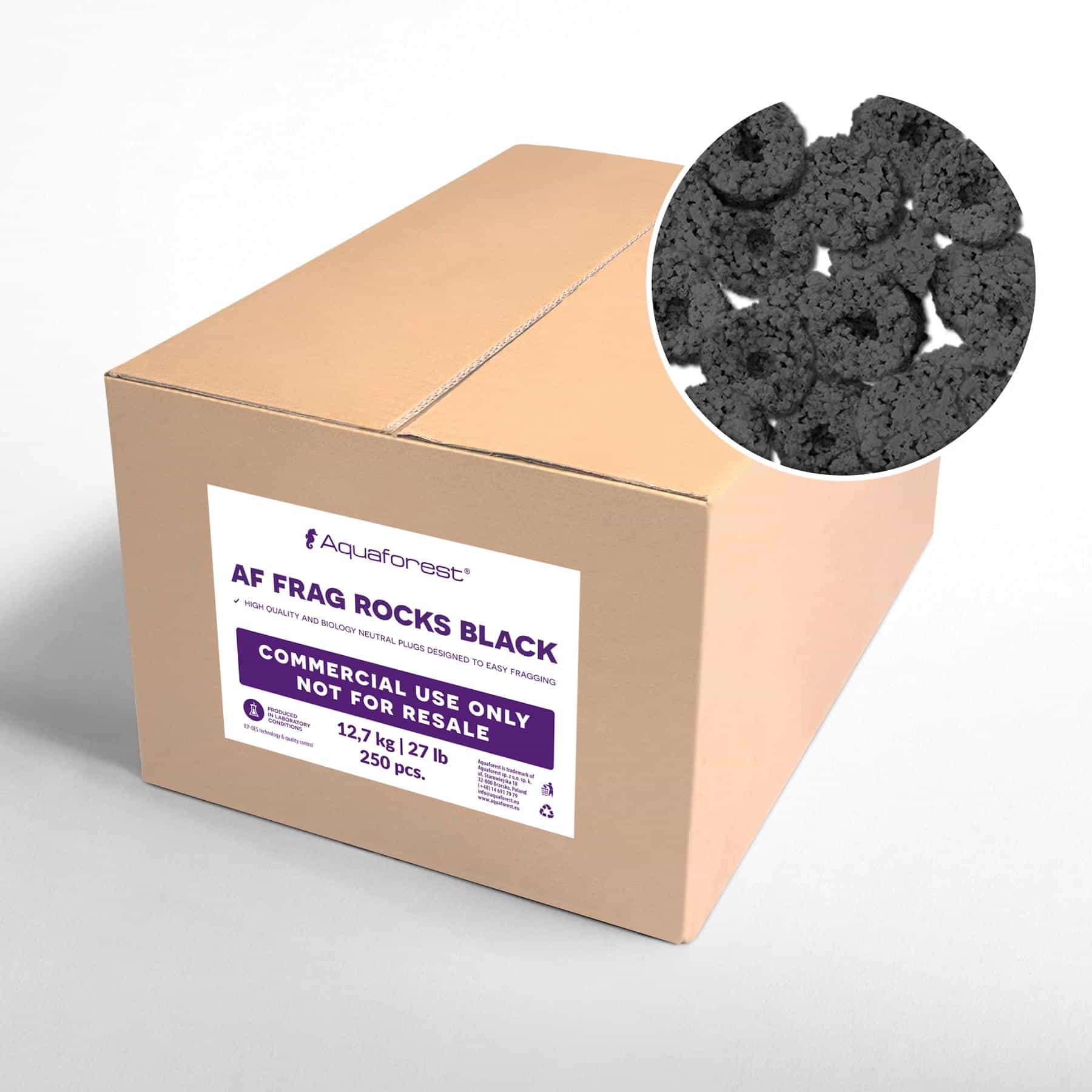 Aquaforest AF Frag Rocks Black 250 pcs. Commercial