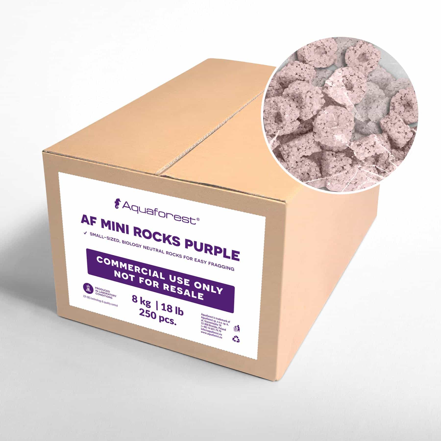 Aquaforest AF Mini Rocks Purple 250 pcs. commercial